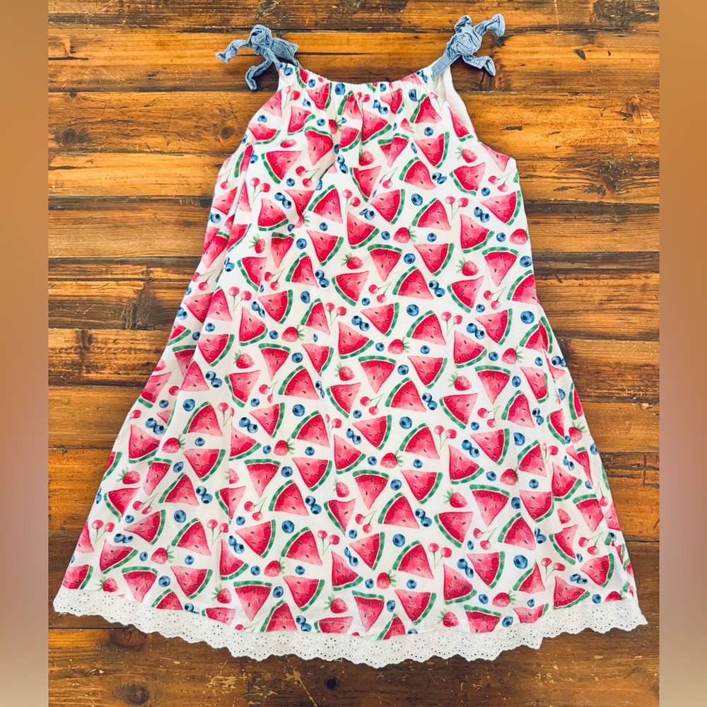 Watermelon Print Dress 🍉🍓🫐